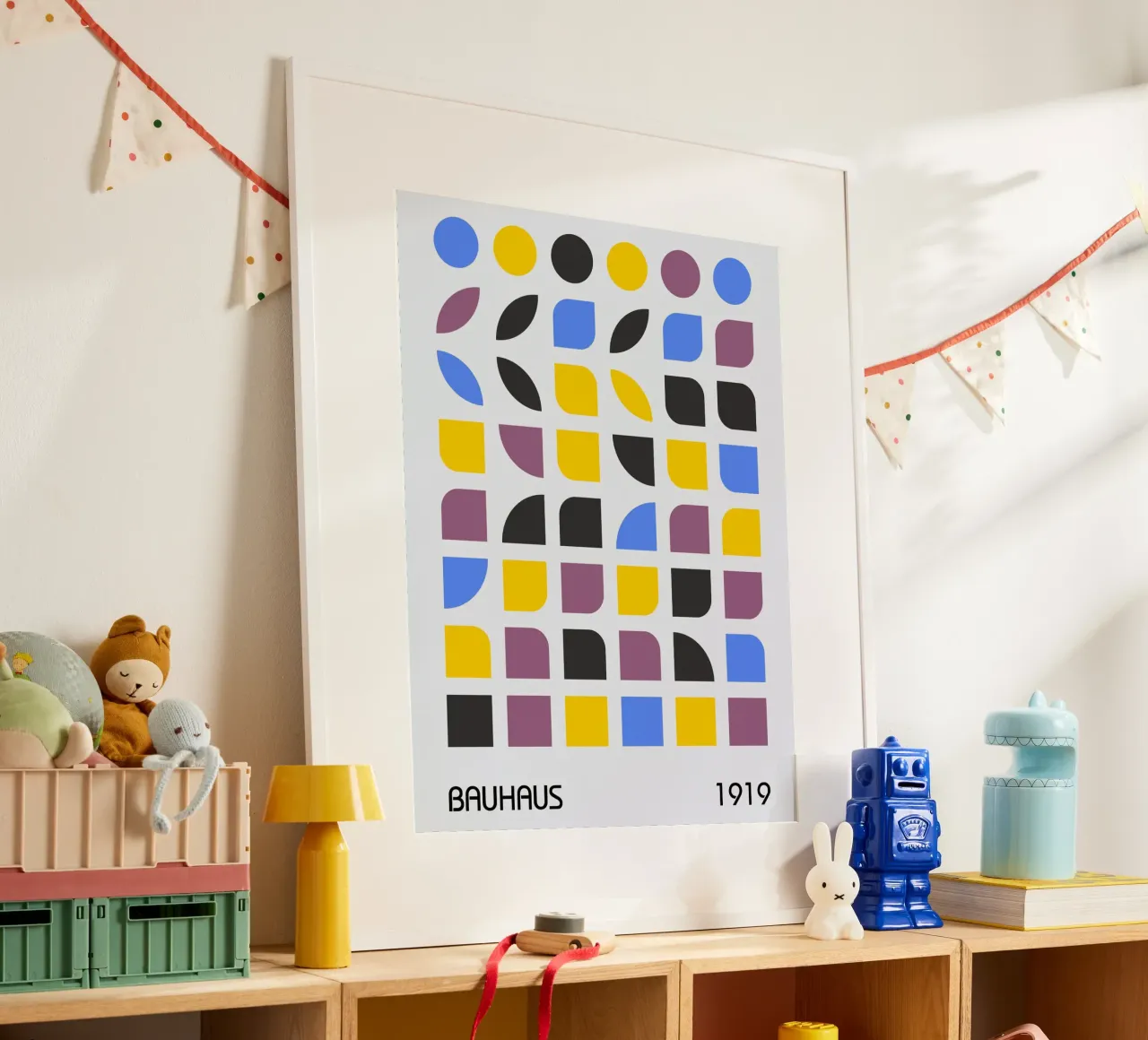 Bauhaus 1919 Grid | Geometric Abstract Poster Hahnemühle von Studio Vibe