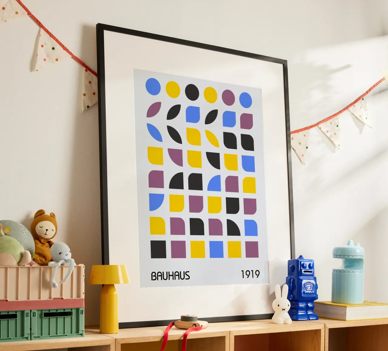 Bauhaus 1919 Grid | Geometric Abstract Poster Hahnemühle von Studio Vibe