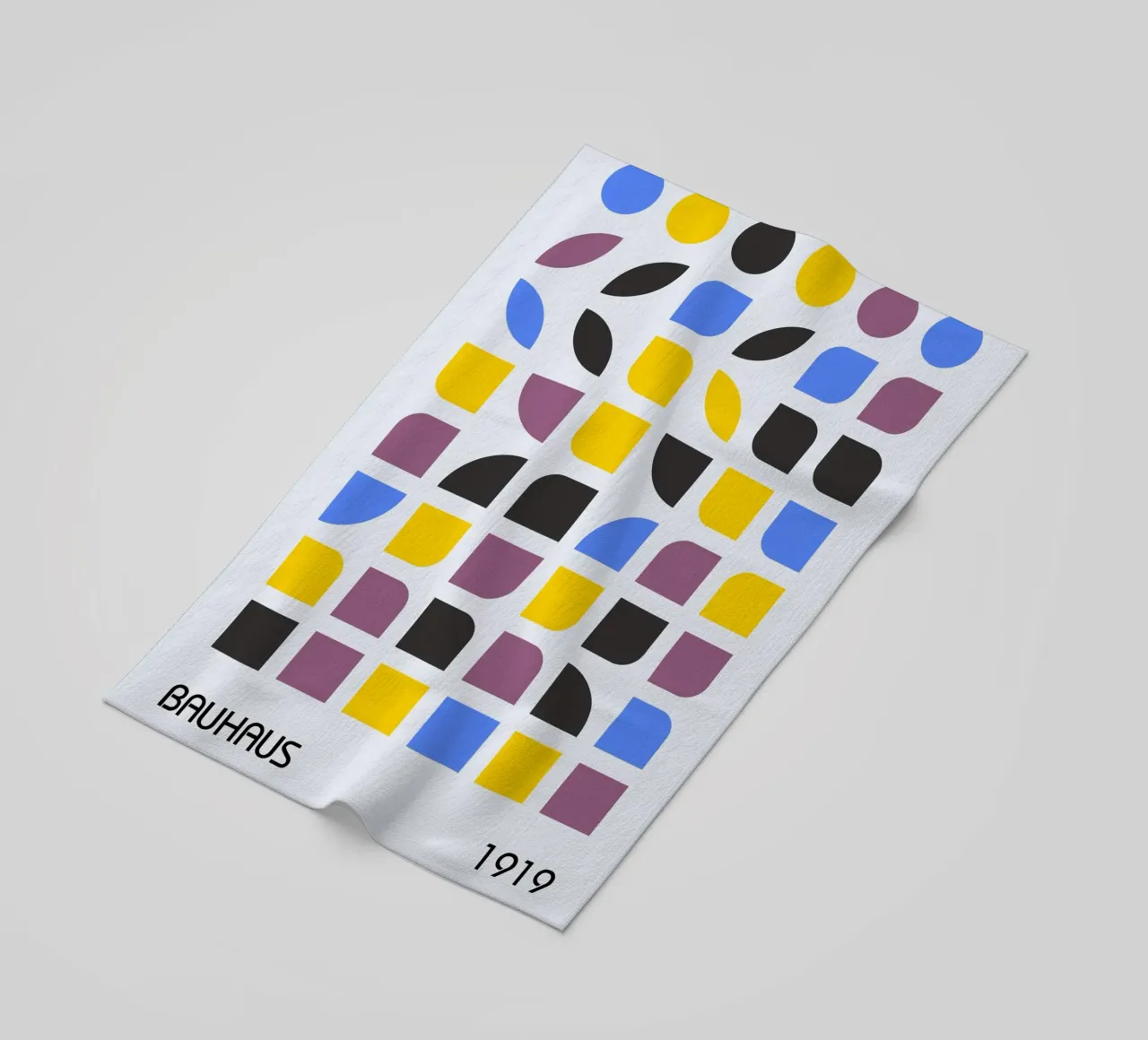 Bauhaus 1919 Grid | Poster astratto geometrico telo mare da Studio Vibe