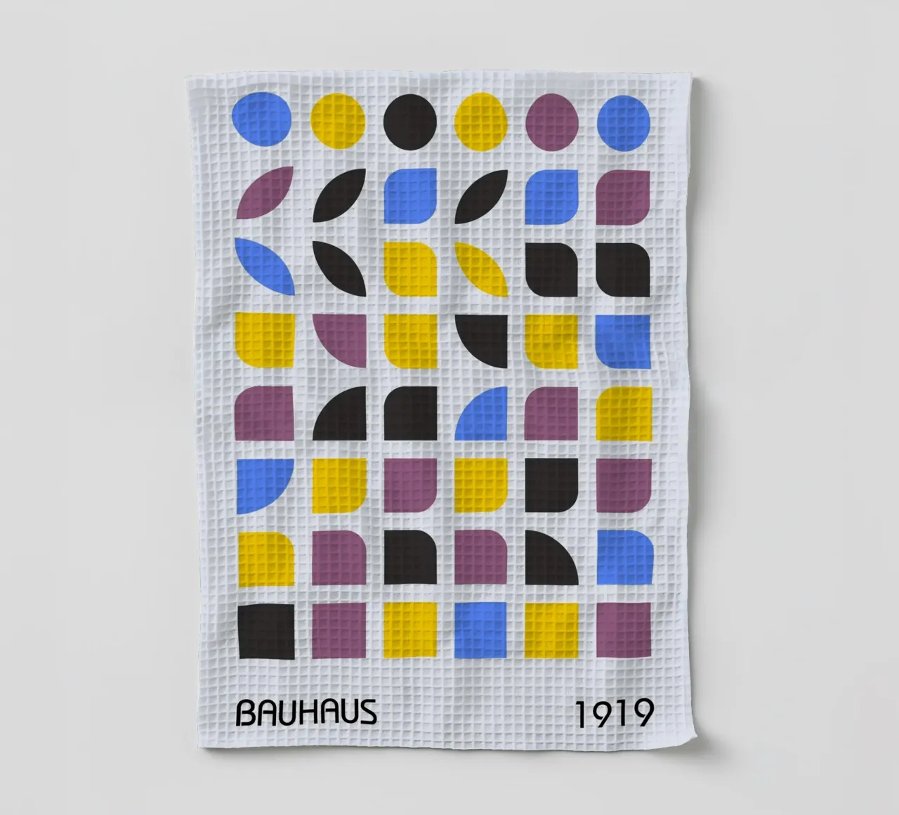 Bauhaus 1919 Grid | Poster astratto geometrico canovaccio da cucina da Studio Vibe