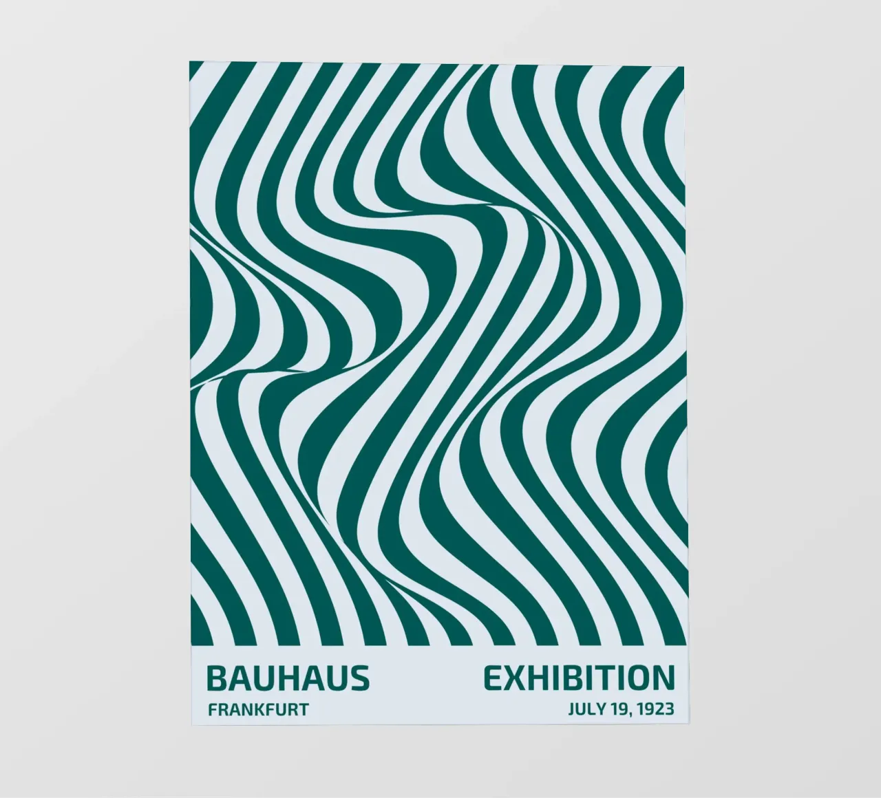 Poster Bauhaus Op-Art - Linee ondulate 1923 telo in pvc da Studio Vibe