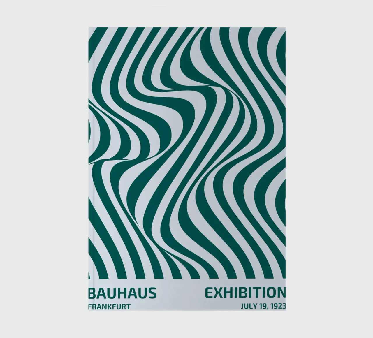Bauhaus Op-Art Poster - Wavy lines design 1923 notebook by Studio Vibe