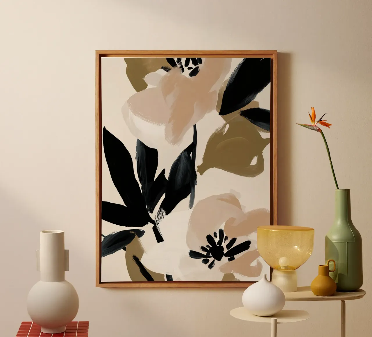 Blush Noir 2 tela con Cornice a cassetta da Seed & Signal