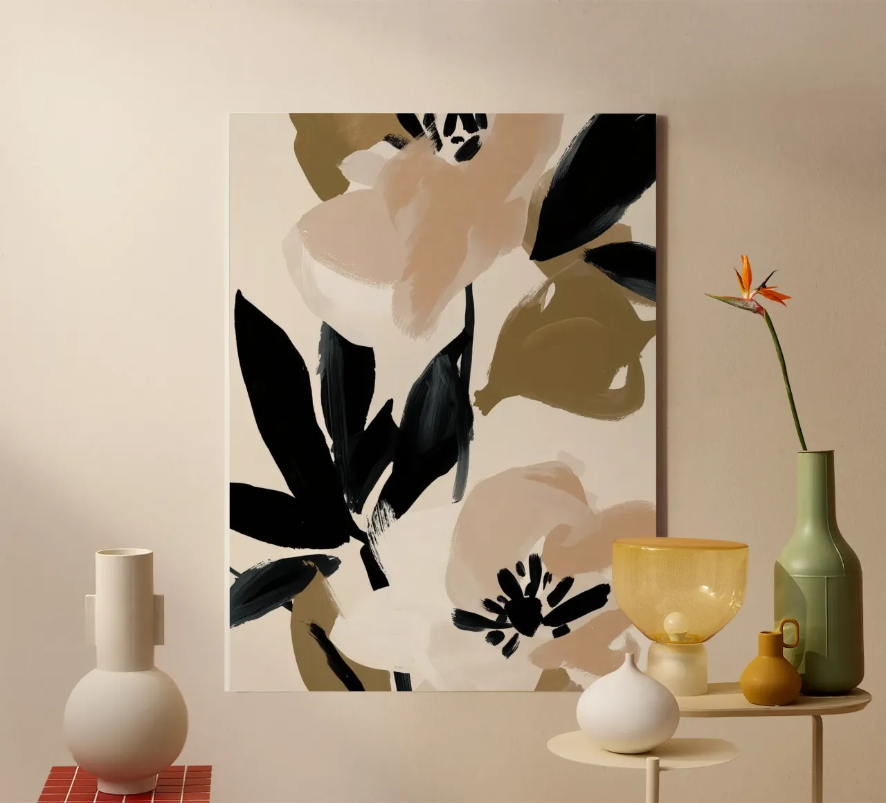 Blush Noir 2 tela con Cornice a cassetta da Seed & Signal