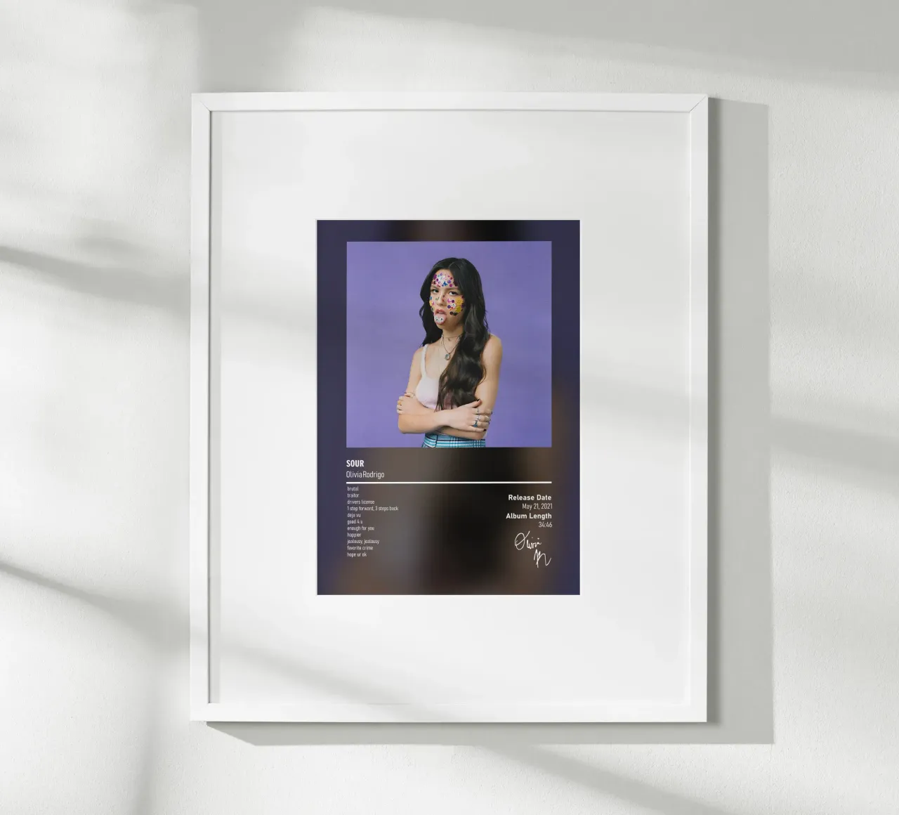 SOUR (2021) by Olivia Rodrigo carta hahnemühle da DGUnder