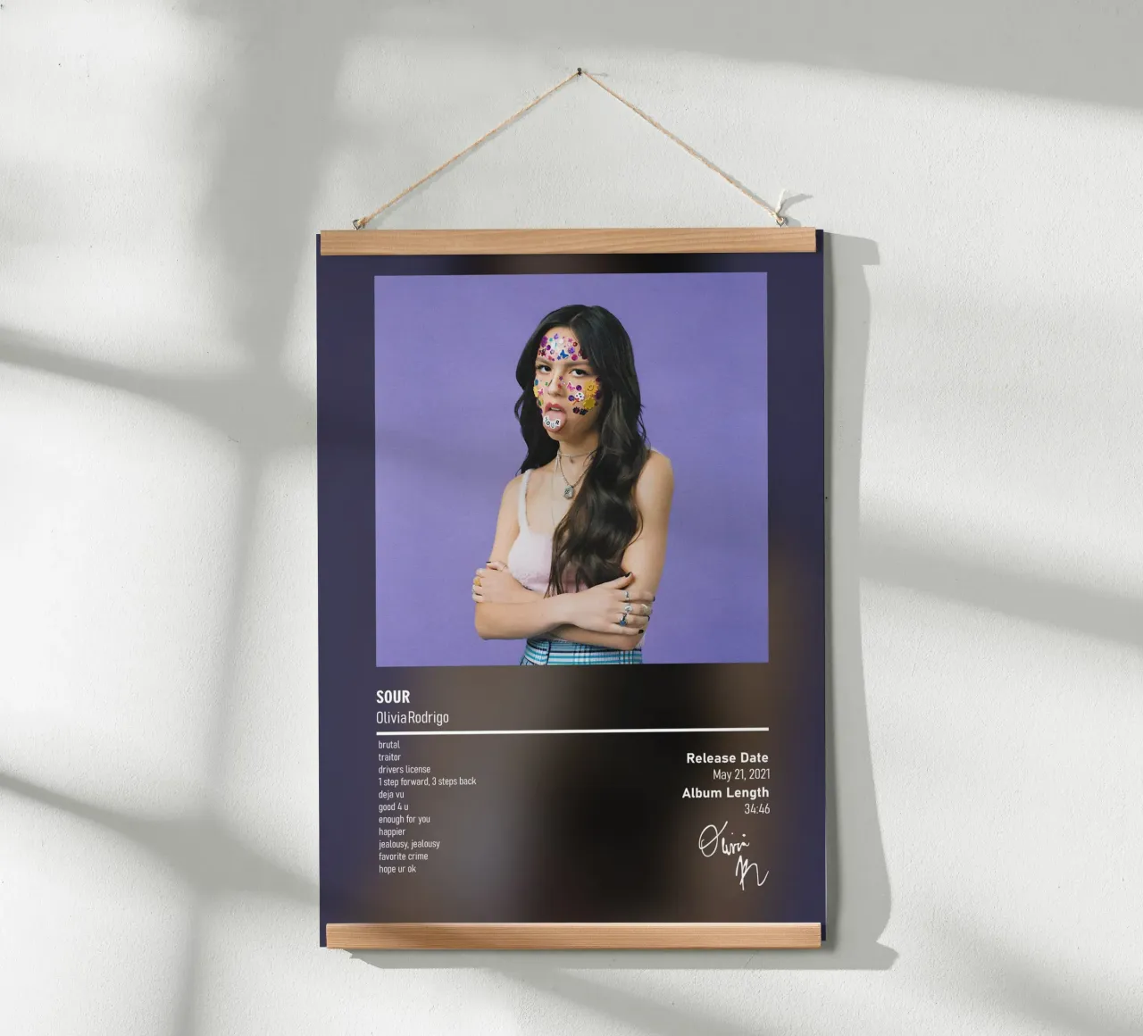 SOUR (2021) by Olivia Rodrigo carta hahnemühle da DGUnder