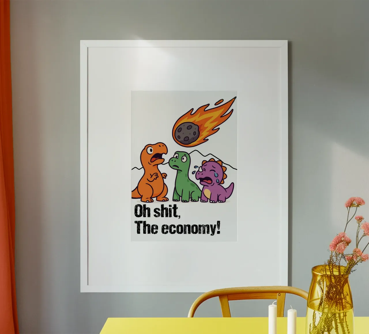 the economy poster con telaio in legno da ramosashop