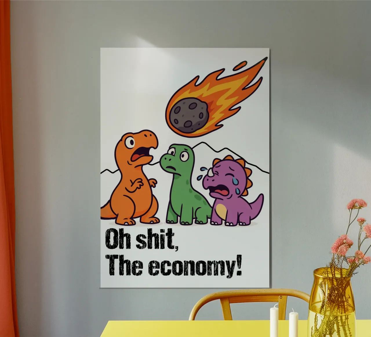 the economy poster con telaio in legno da ramosashop