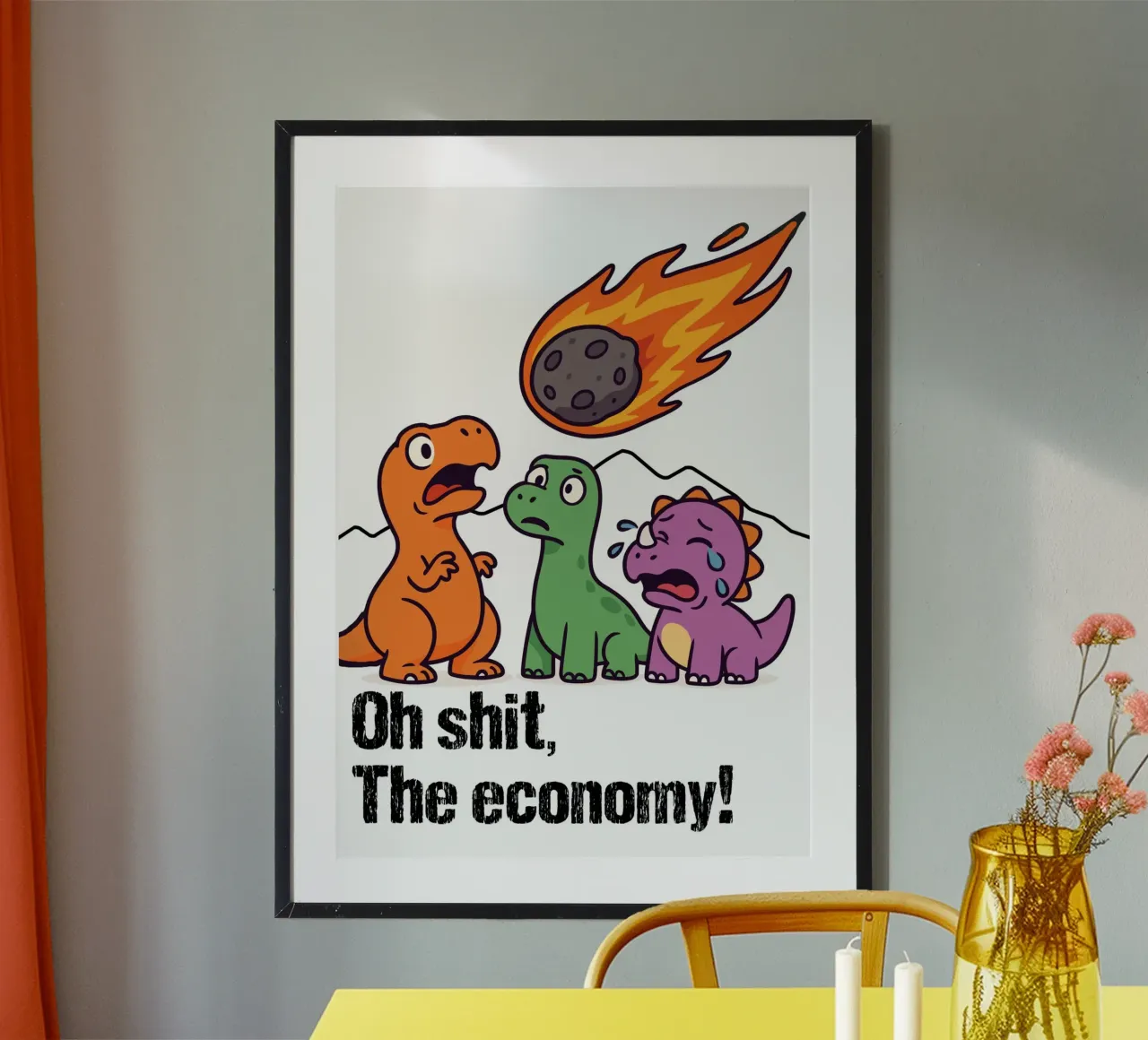the economy poster con telaio in legno da ramosashop