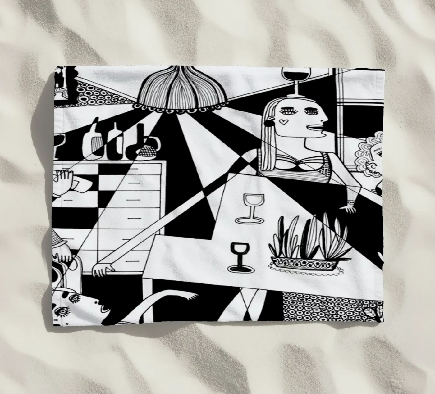 Party strandhanddoek van Studio Teer