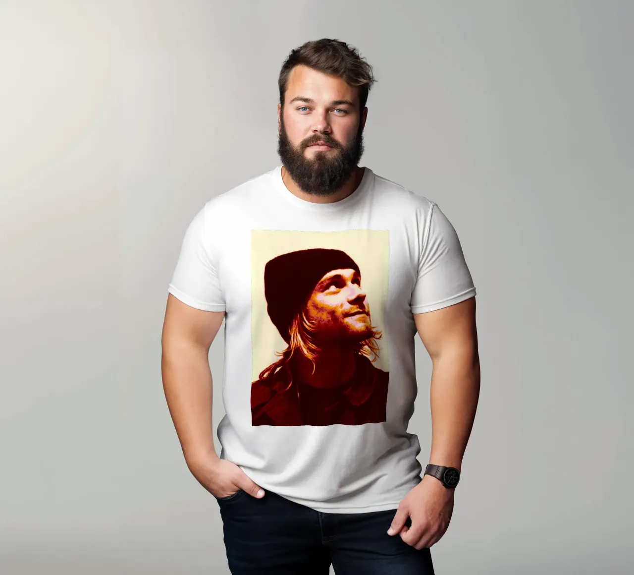 Kurt Cobain grunge t-shirt da Lembayung art