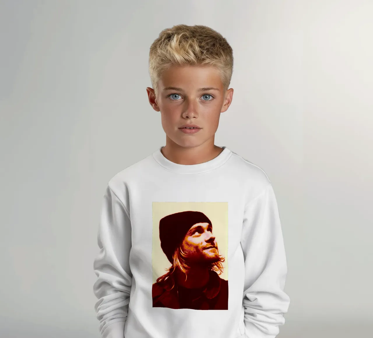 Kurt Cobain grunge felpa bambino da Lembayung art