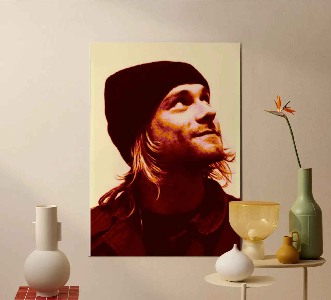 Kurt Cobain grunge poster con telaio in plastica da Lembayung art