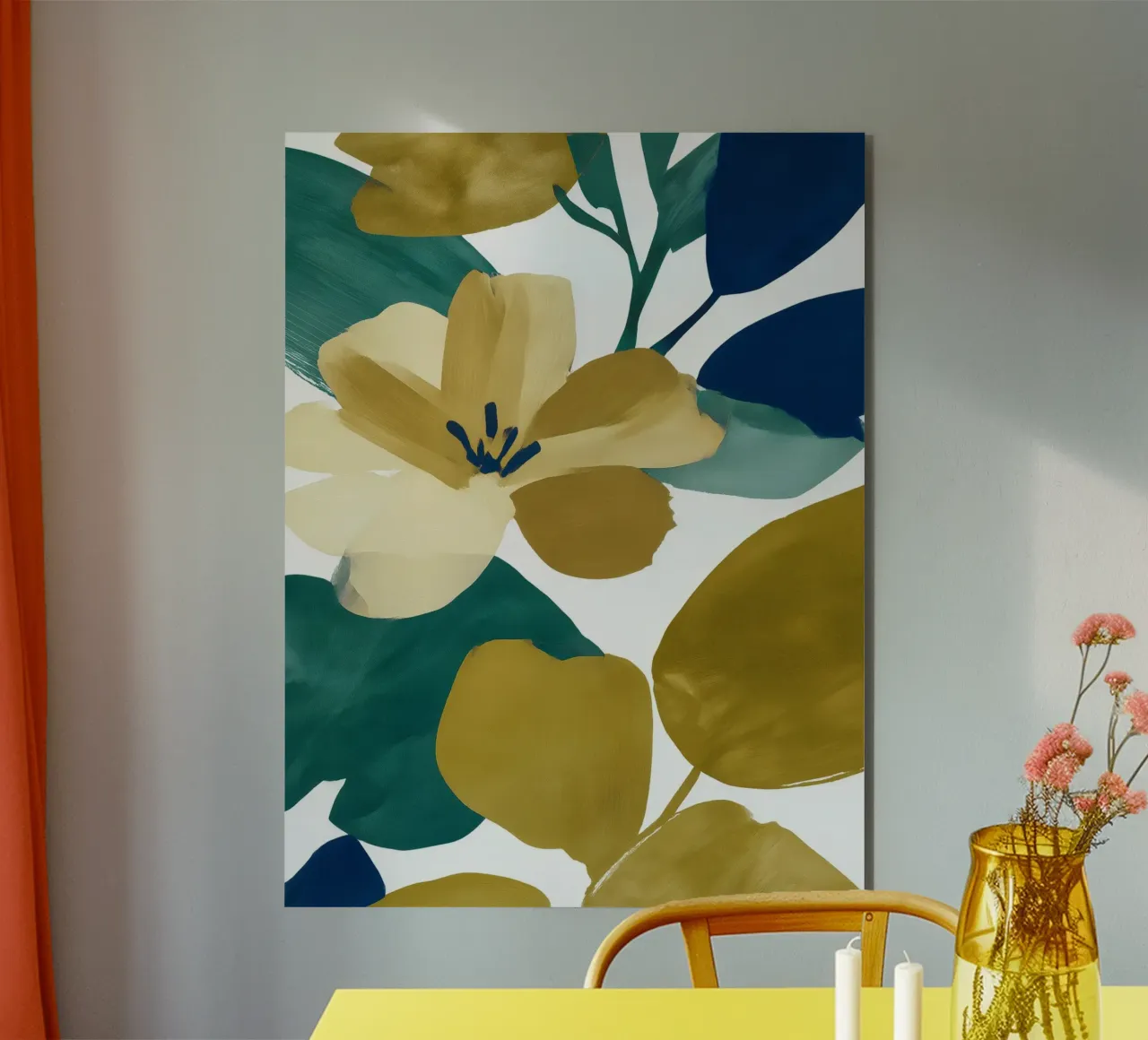 Flora d'oro alluminio dibond da Seed & Signal