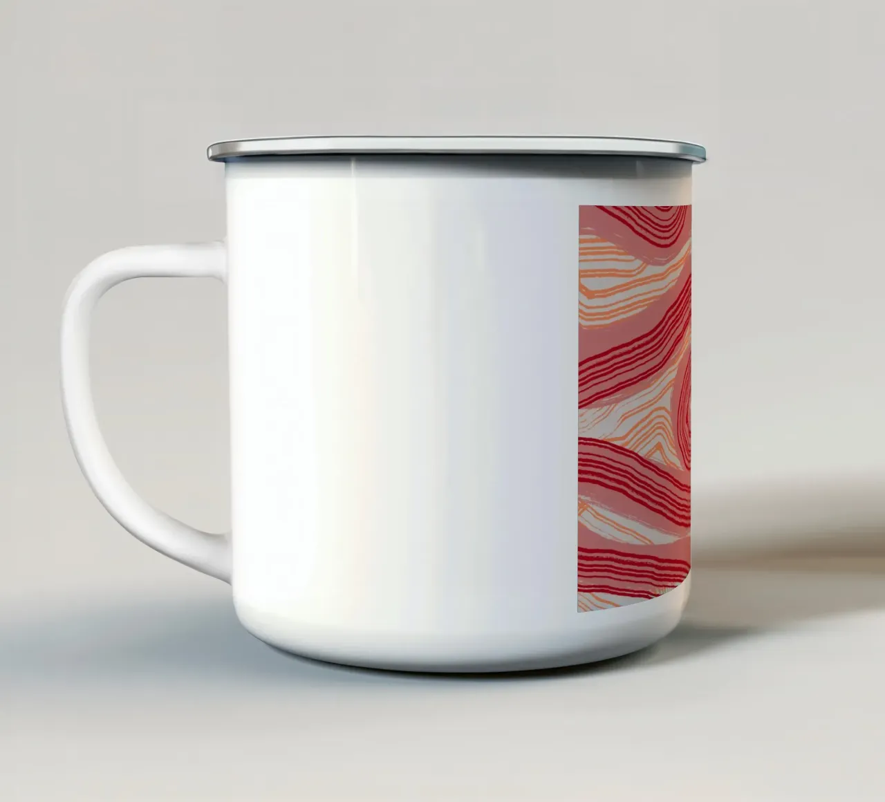 Astrazione delle linee 22 tazza in smalto da Little Dean