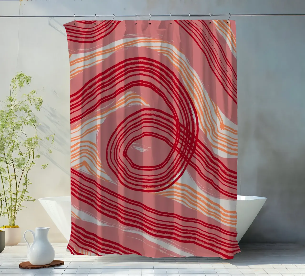 Astrazione delle linee 22 tenda da doccia da Little Dean