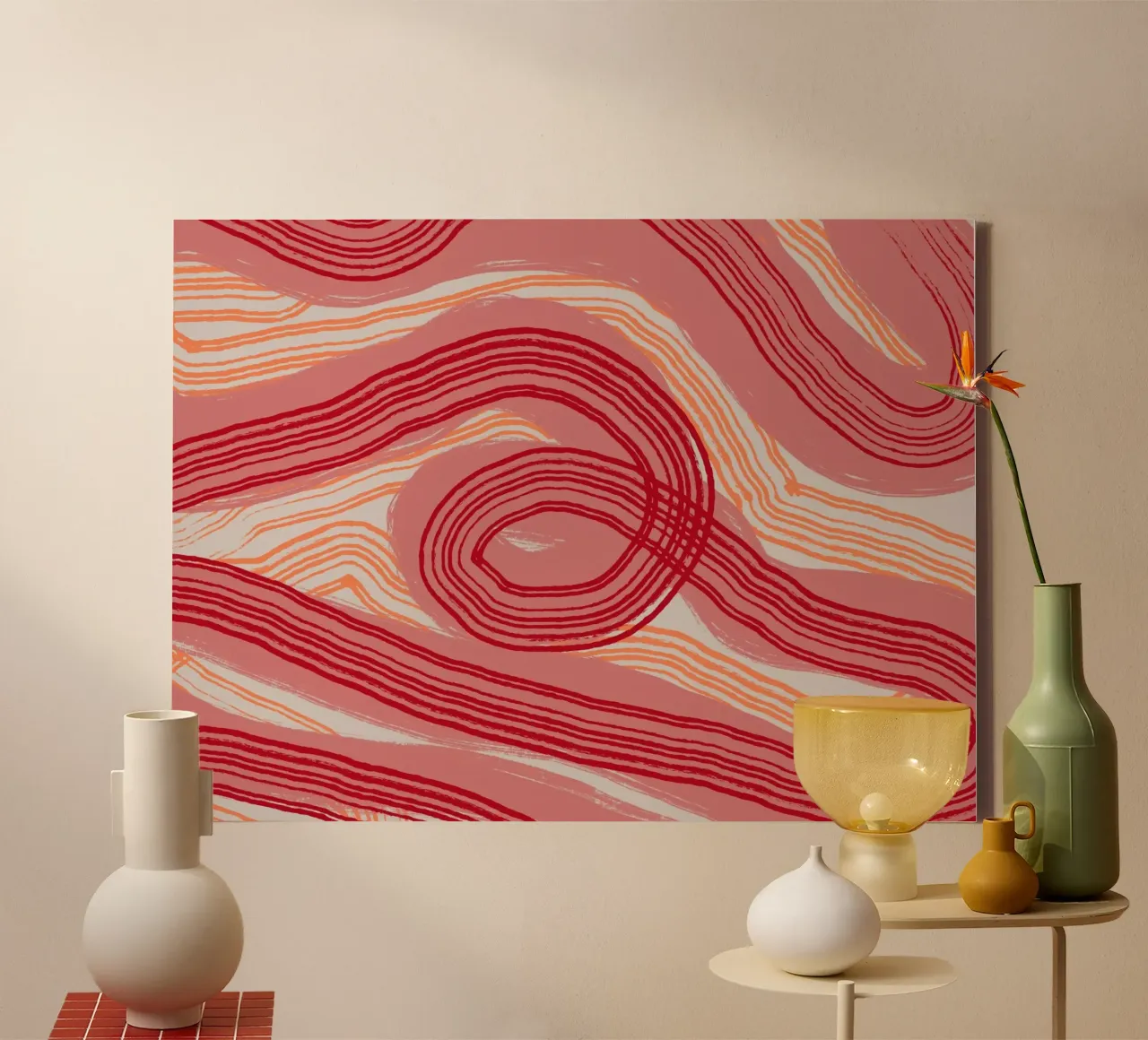 Line abstraction 22 canvas by Little Dean