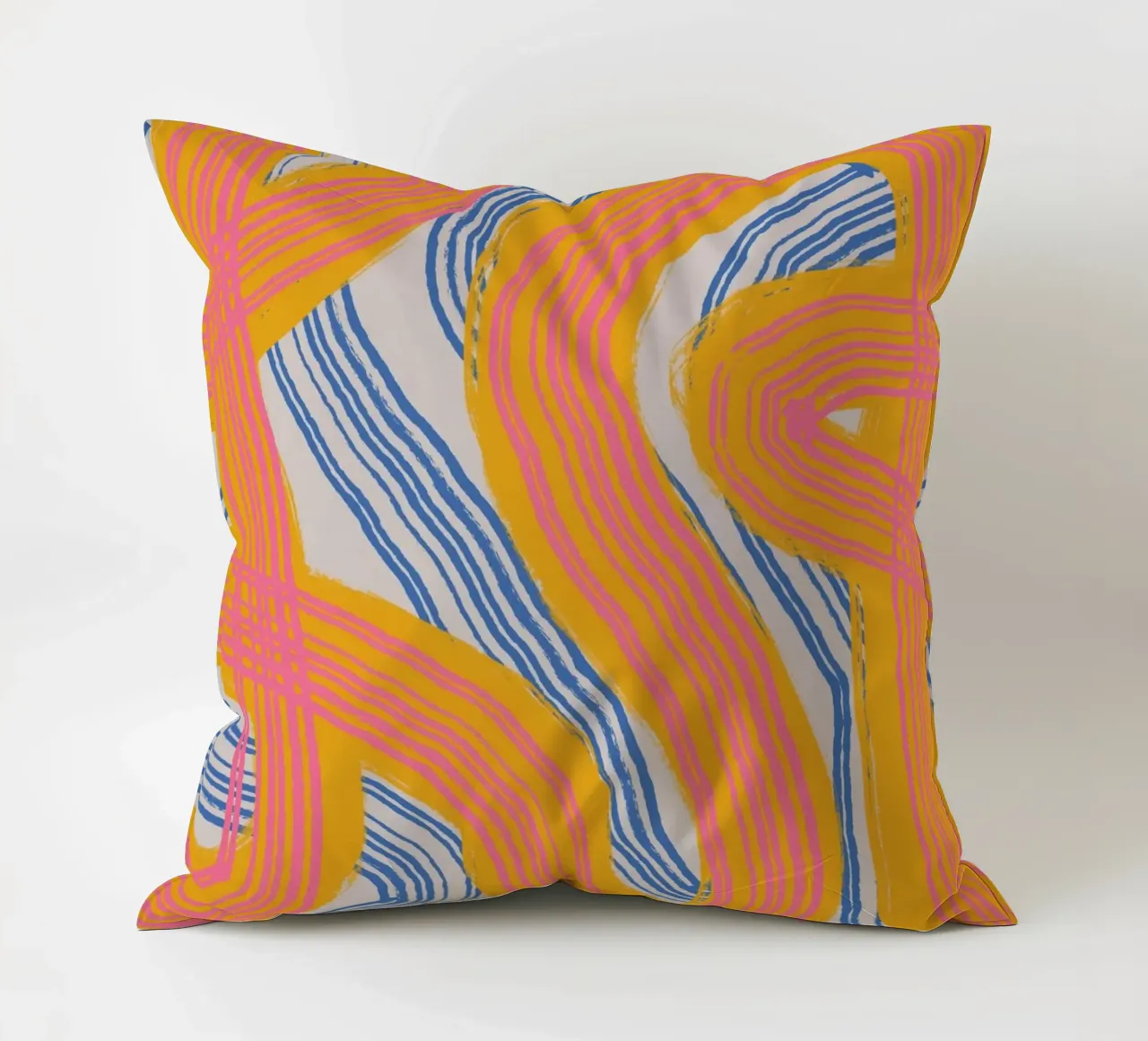 Astrazione delle linee 23 cuscino da Little Dean