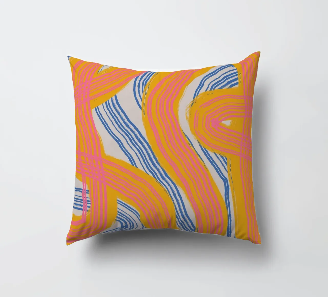 Astrazione delle linee 23 cuscino da Little Dean