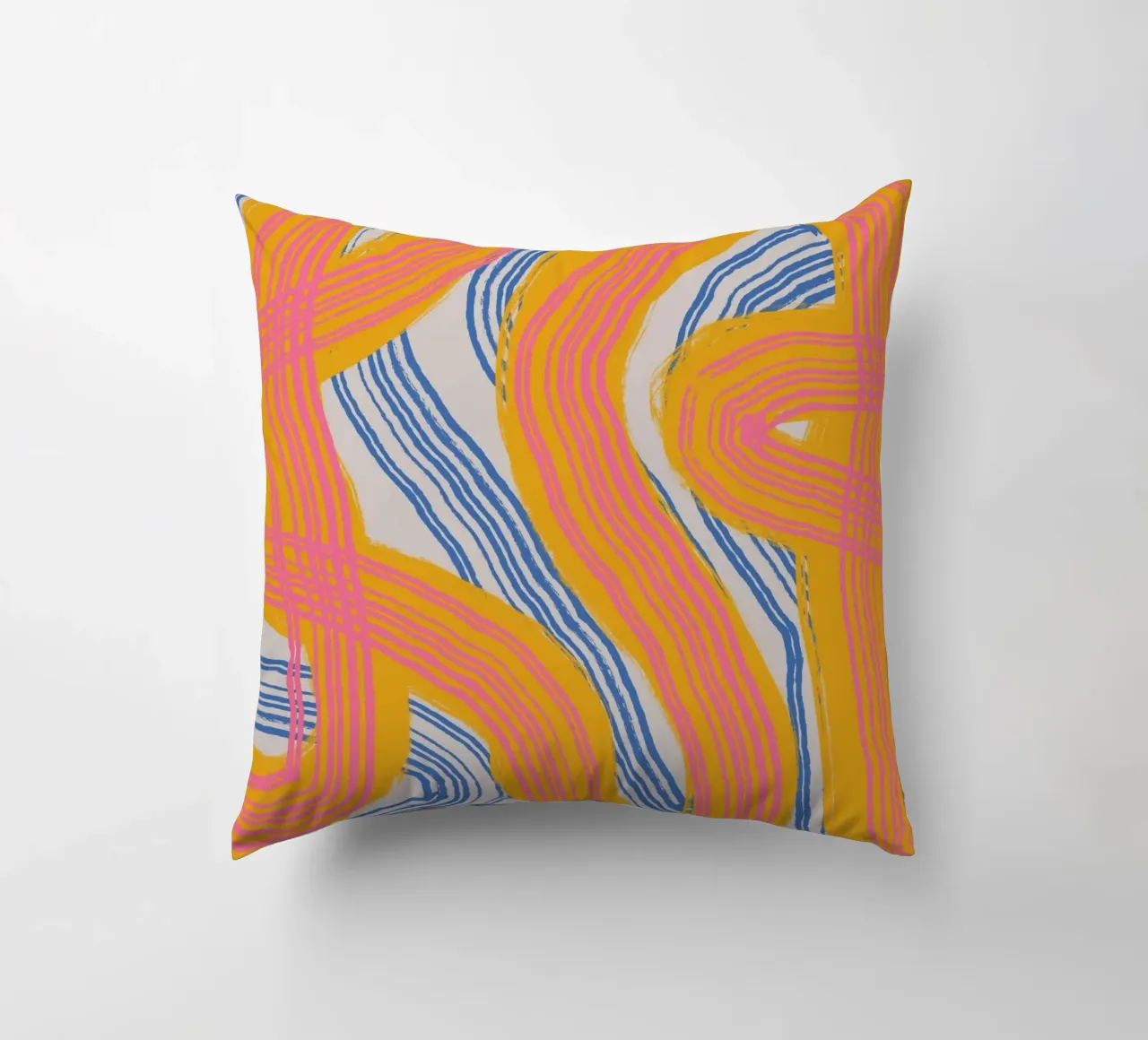 Astrazione delle linee 23 cuscino da Little Dean