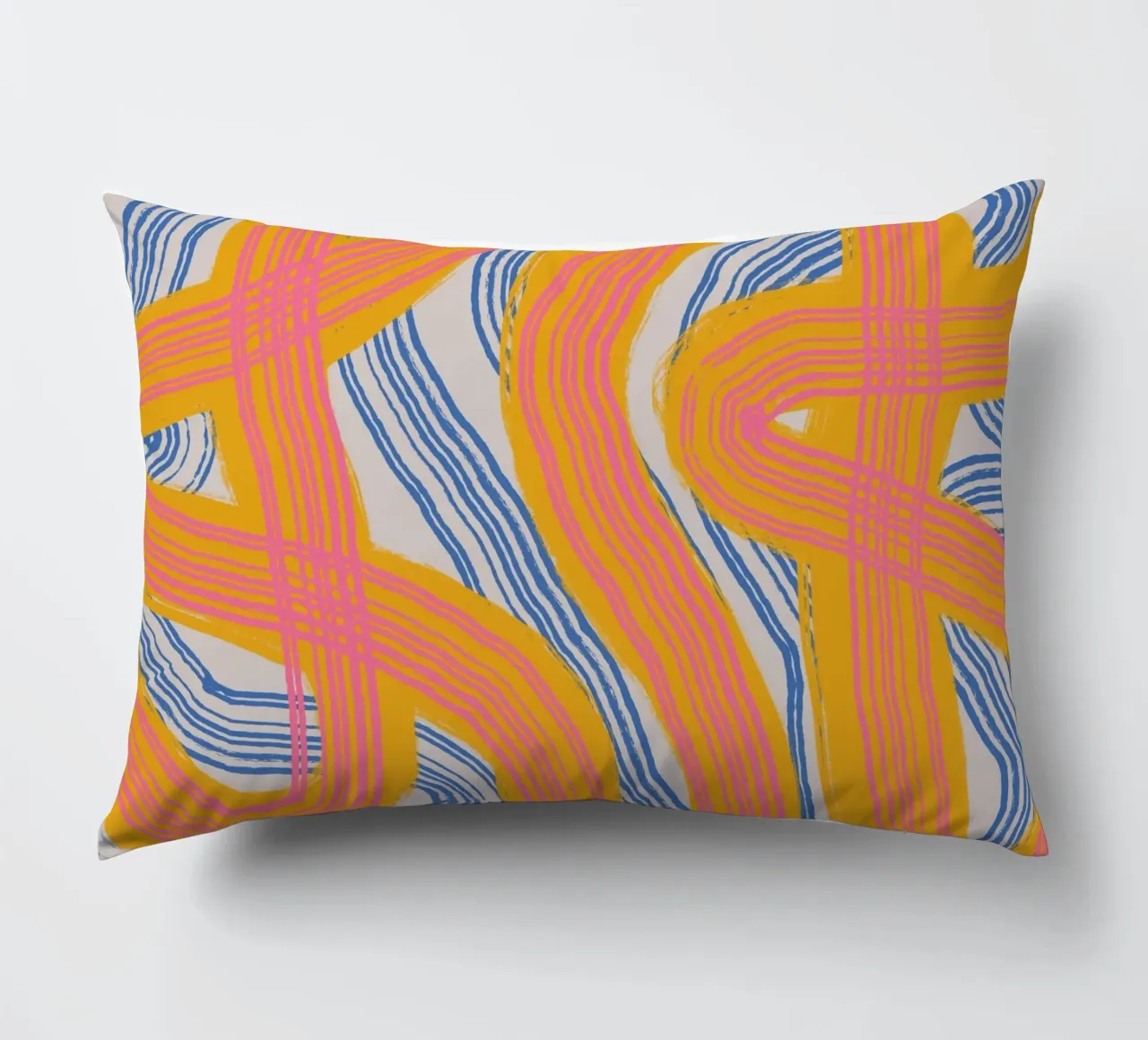 Astrazione delle linee 23 cuscino da Little Dean