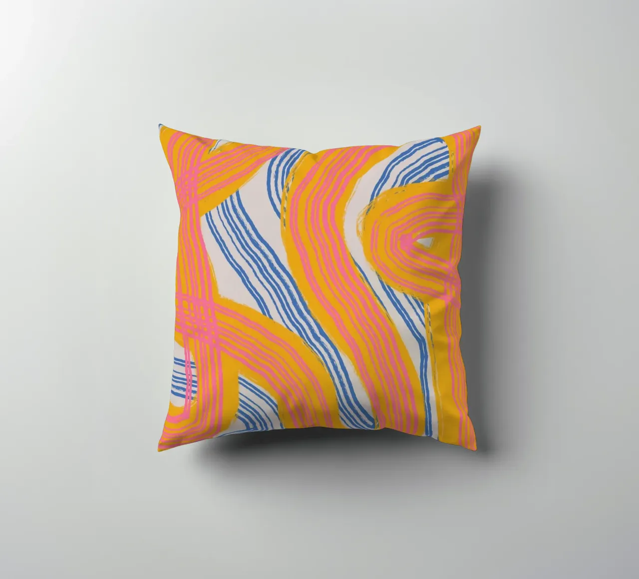 Astrazione delle linee 23 cuscino da Little Dean