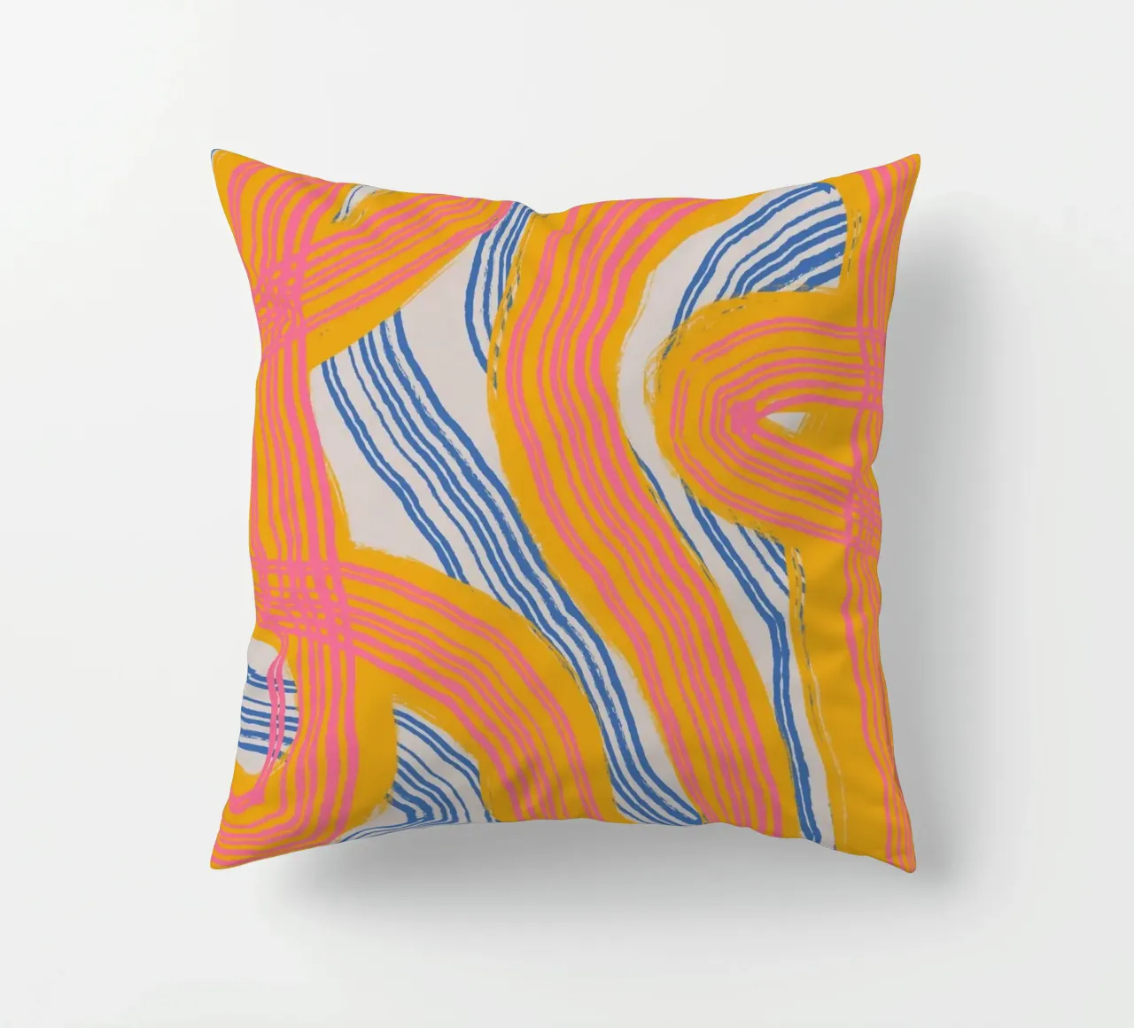 Astrazione delle linee 23 cuscino da Little Dean