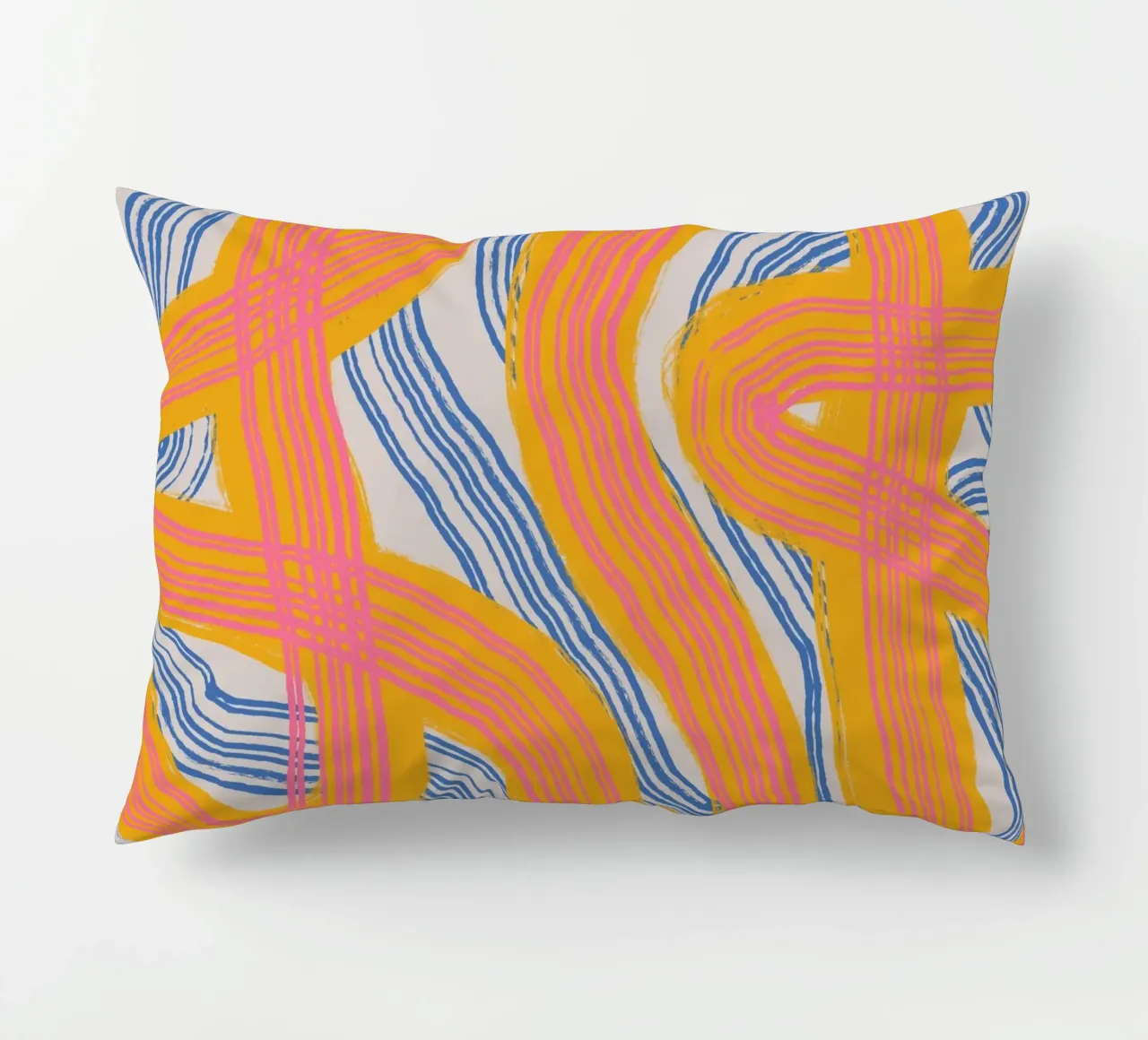 Astrazione delle linee 23 cuscino da Little Dean