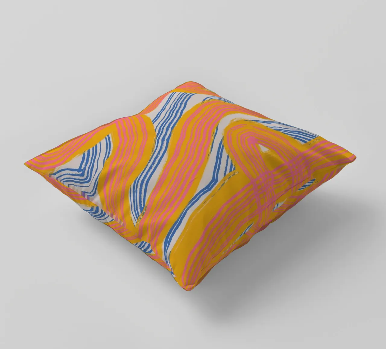 Astrazione delle linee 23 cuscino da Little Dean