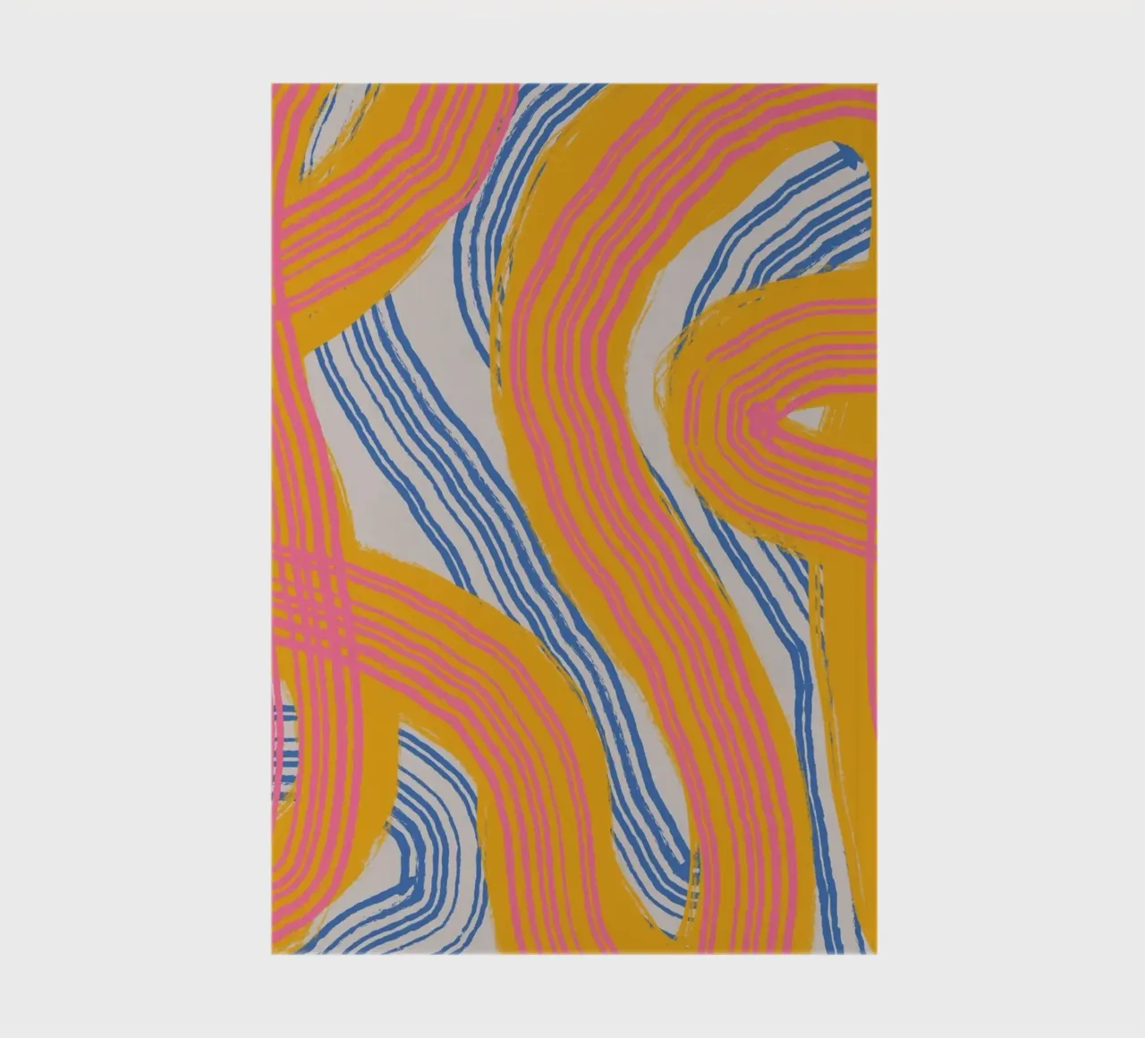Linienabstraktion 23 Notizbuch von Little Dean