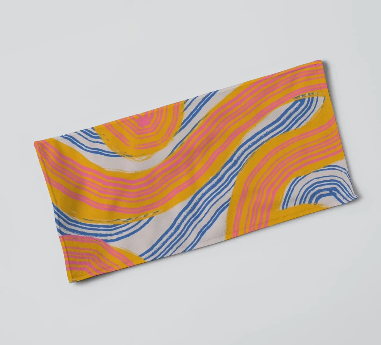 Line abstraction 23 towel by Little Dean