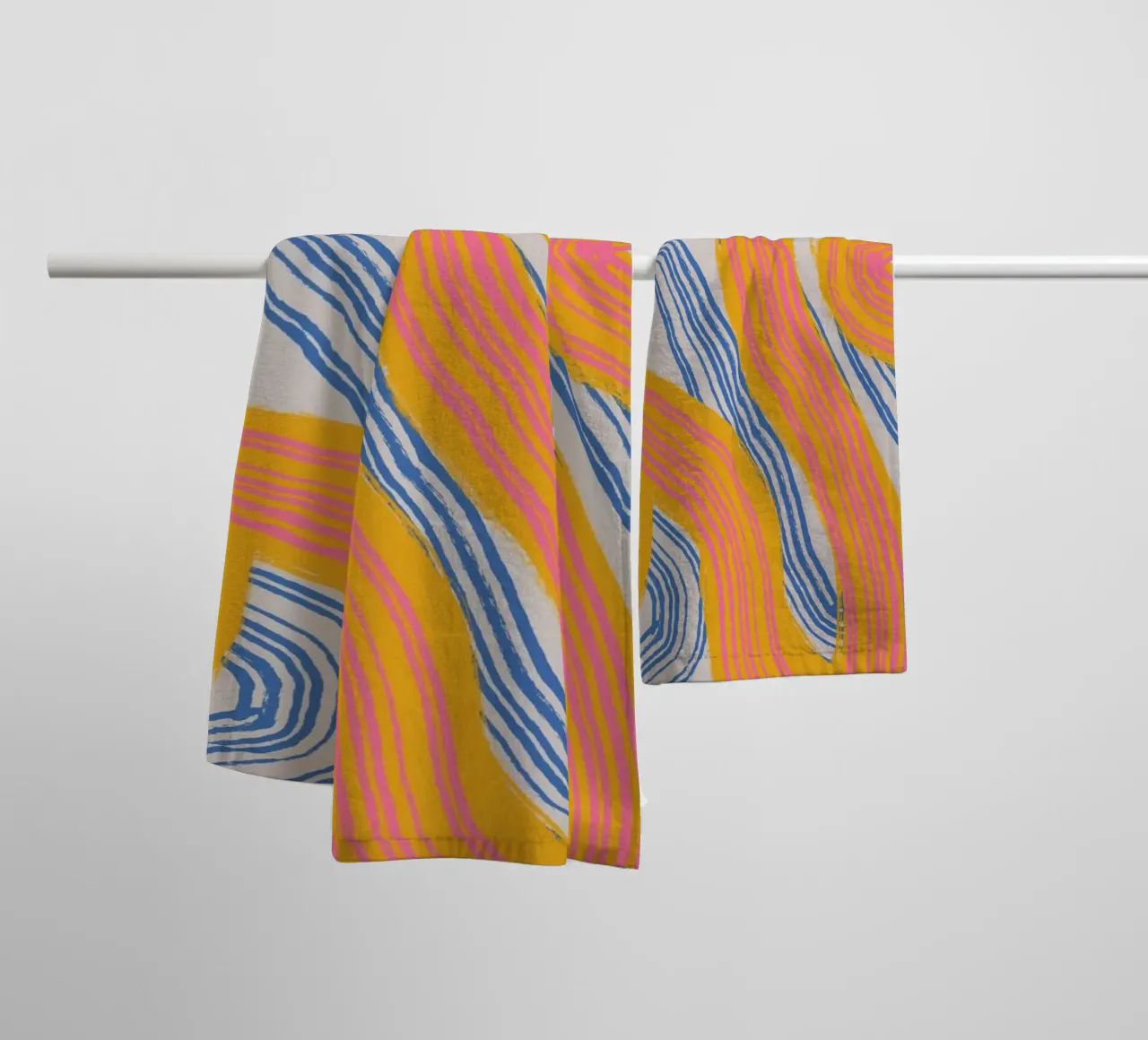 Line abstraction 23 towel by Little Dean