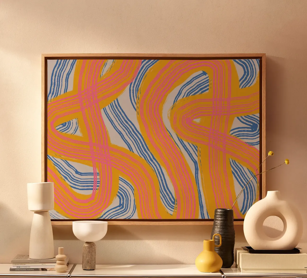 Line abstraction 23 canvas by Little Dean