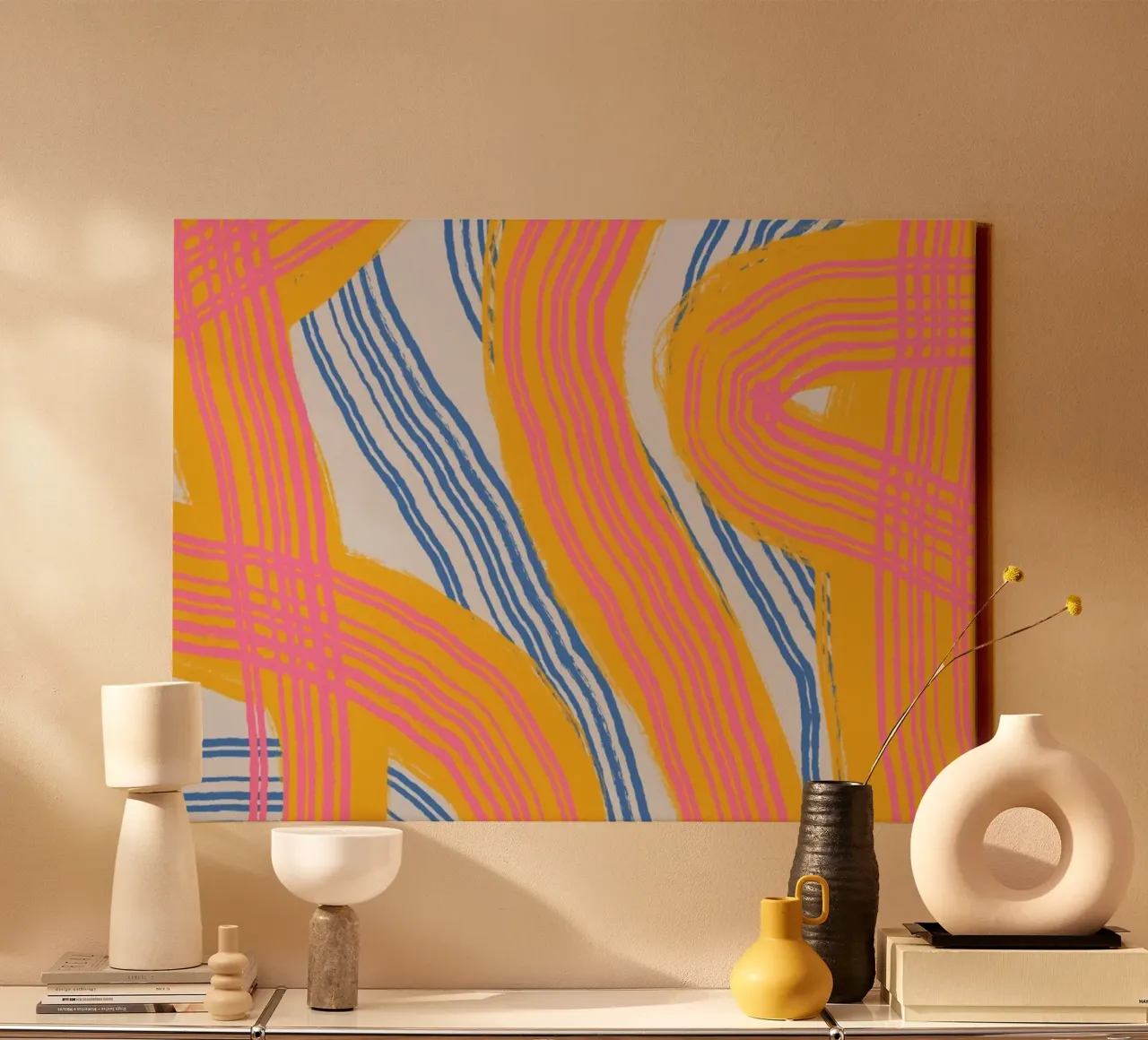 Line abstraction 23 canvas by Little Dean