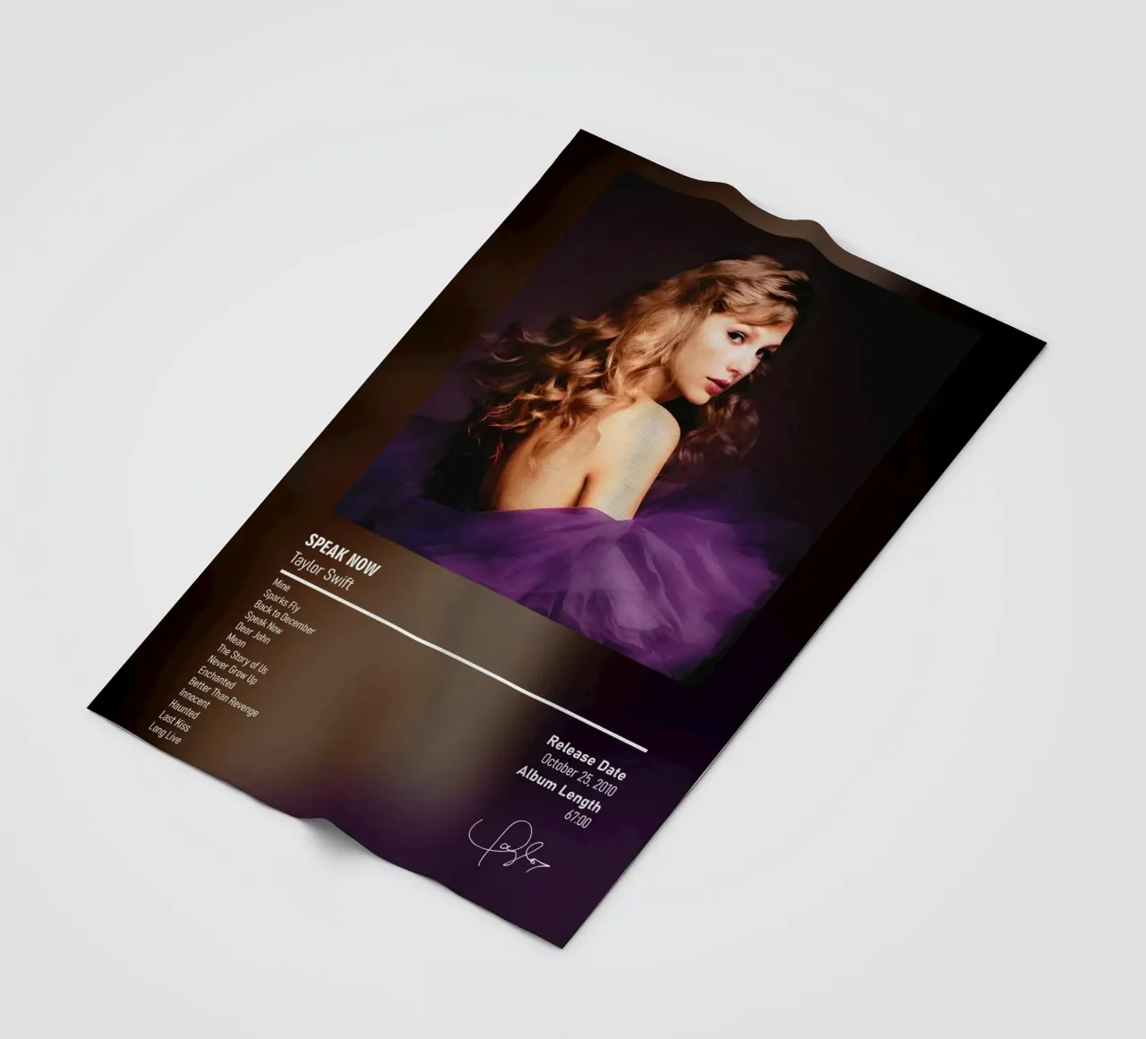 Speak Now (2010)  Taylor Swift coperta in pile da DGUnder