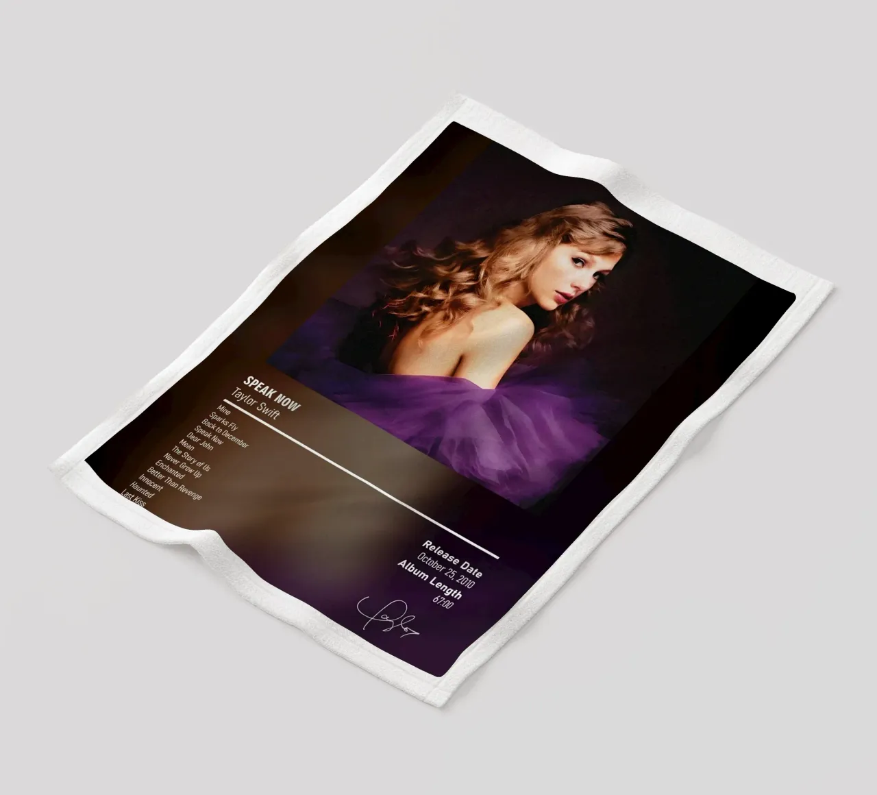 Speak Now (2010)  Taylor Swift coperta in pile da DGUnder