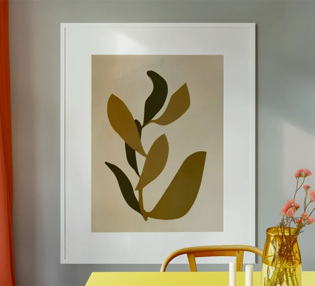 Studio sulla foglia d'oro 1 poster da Seed & Signal