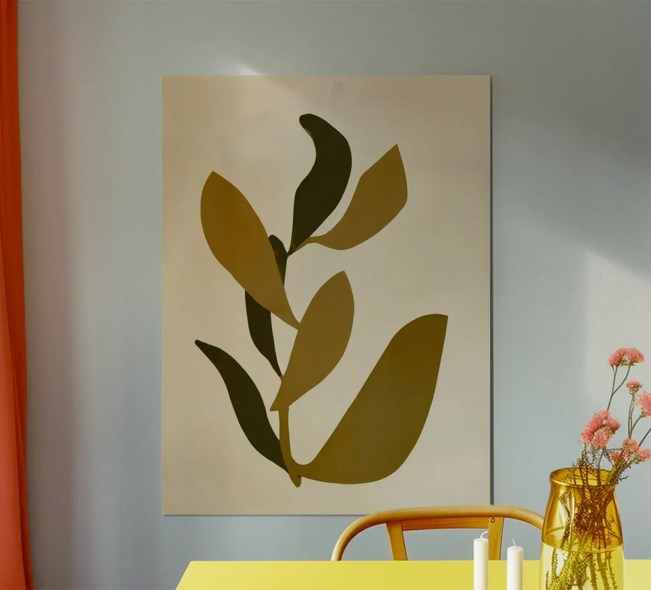 Studio sulla foglia d'oro 1 poster da Seed & Signal