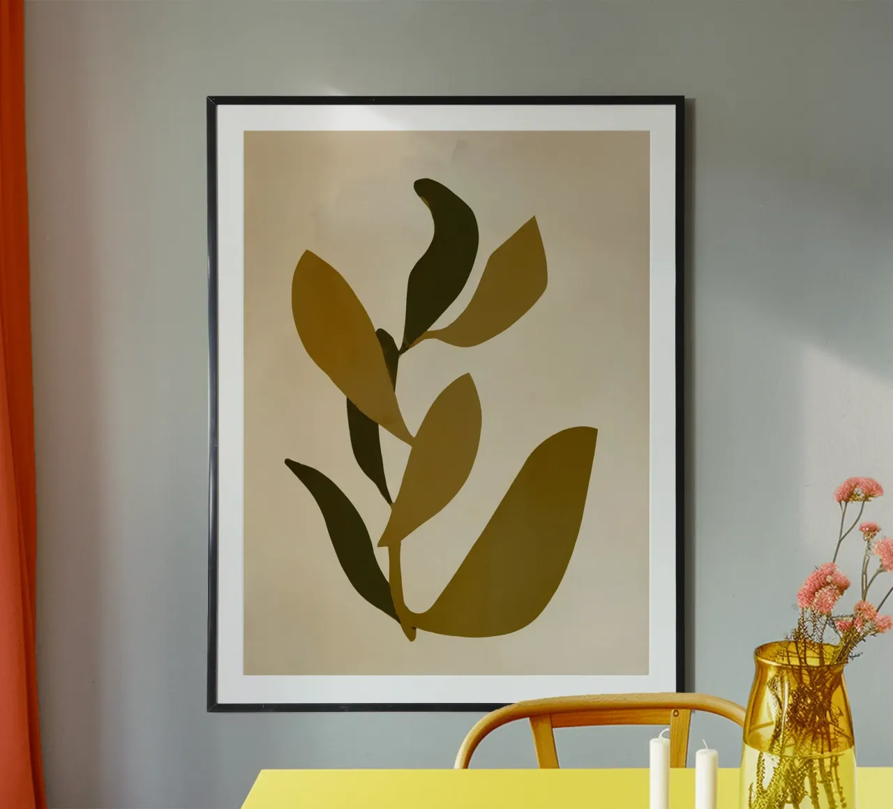 Studio sulla foglia d'oro 1 poster da Seed & Signal