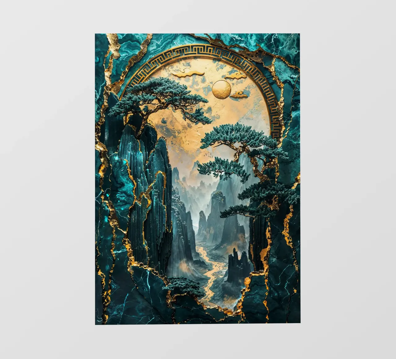 Kintsugi Mountain Realm telo in pvc da Pixaverse