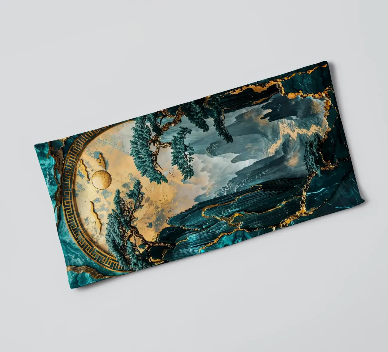 Kintsugi Mountain Realm asciugamano da bagno da Pixaverse