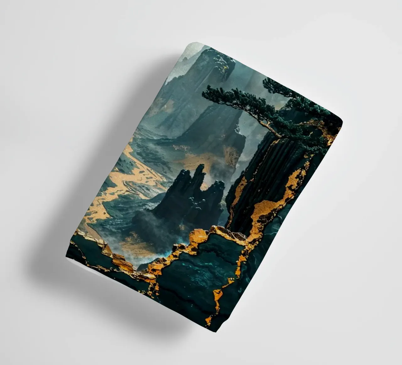 Kintsugi Mountain Realm asciugamano da bagno da Pixaverse