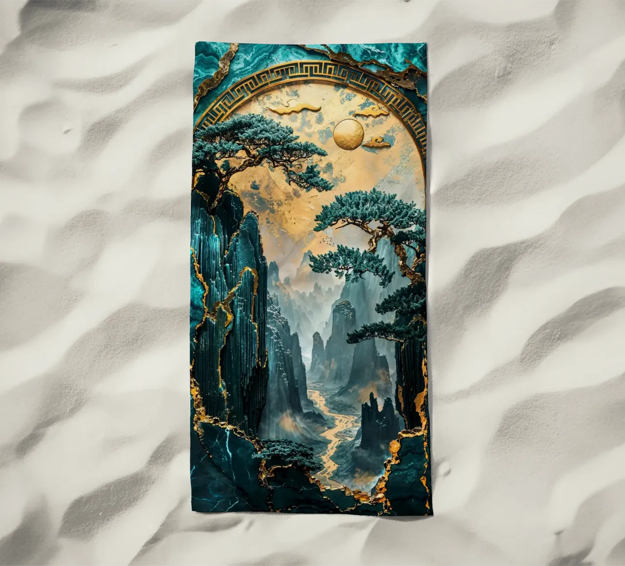 Kintsugi Mountain Realm telo mare da Pixaverse