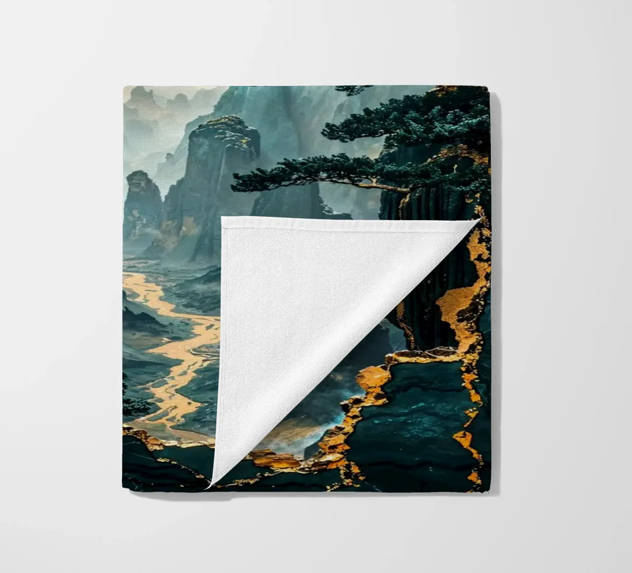 Kintsugi Mountain Realm telo mare da Pixaverse
