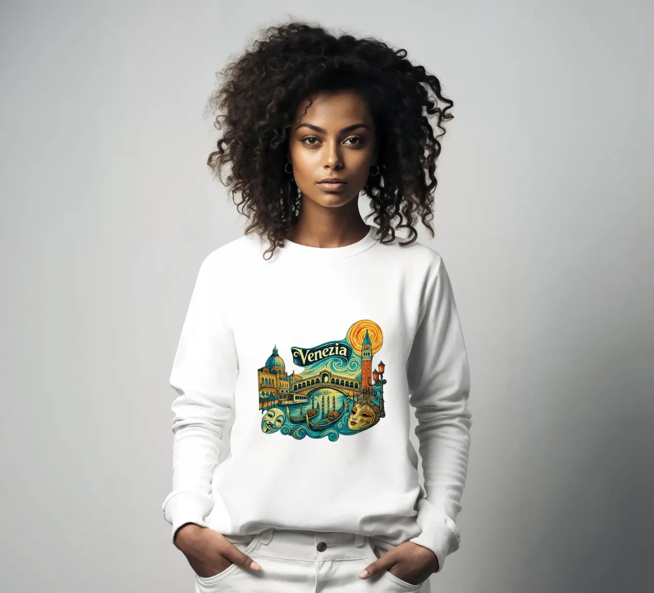 FREE VENICE - VENEDIG felpa da Vintage Van Gogh