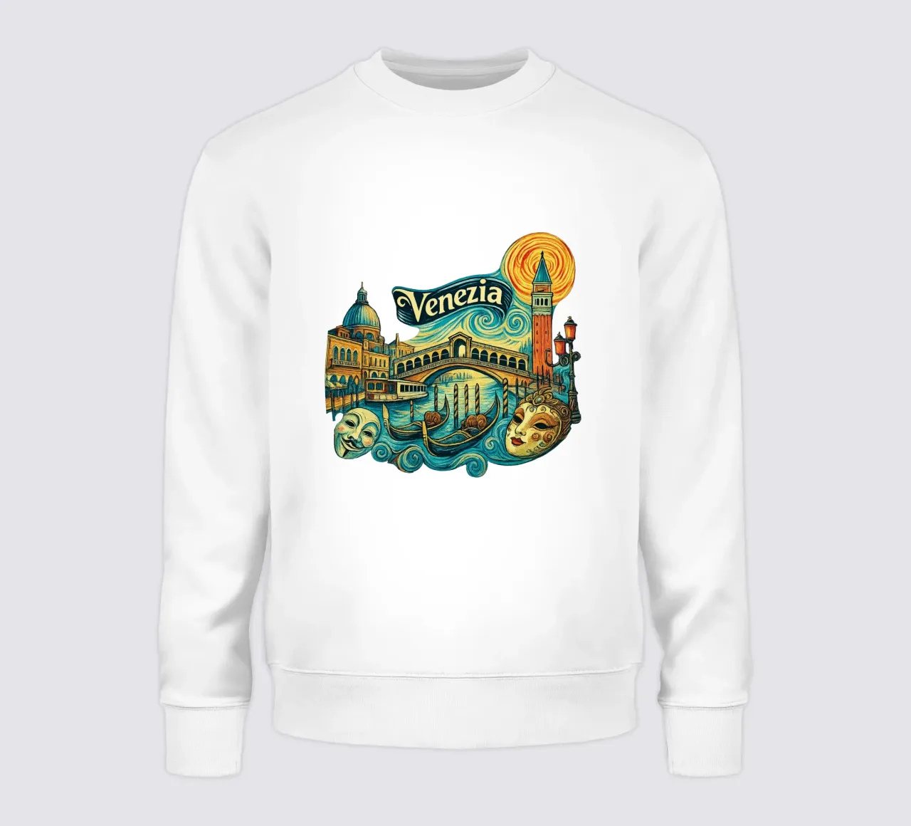 FREE VENICE - VENEDIG felpa da Vintage Van Gogh