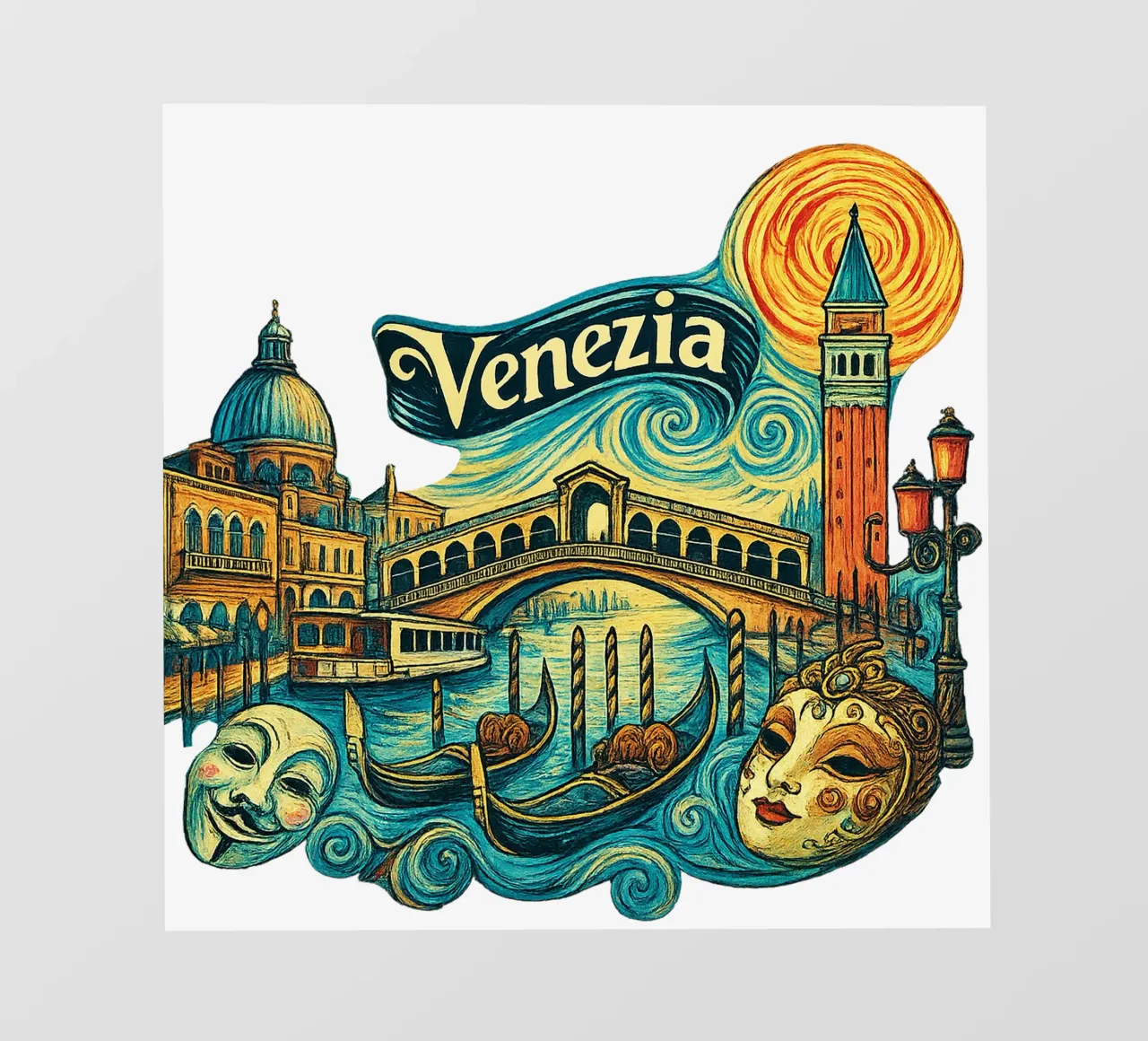 FREE VENICE - VENEDIG pellicola backlit da Vintage Van Gogh