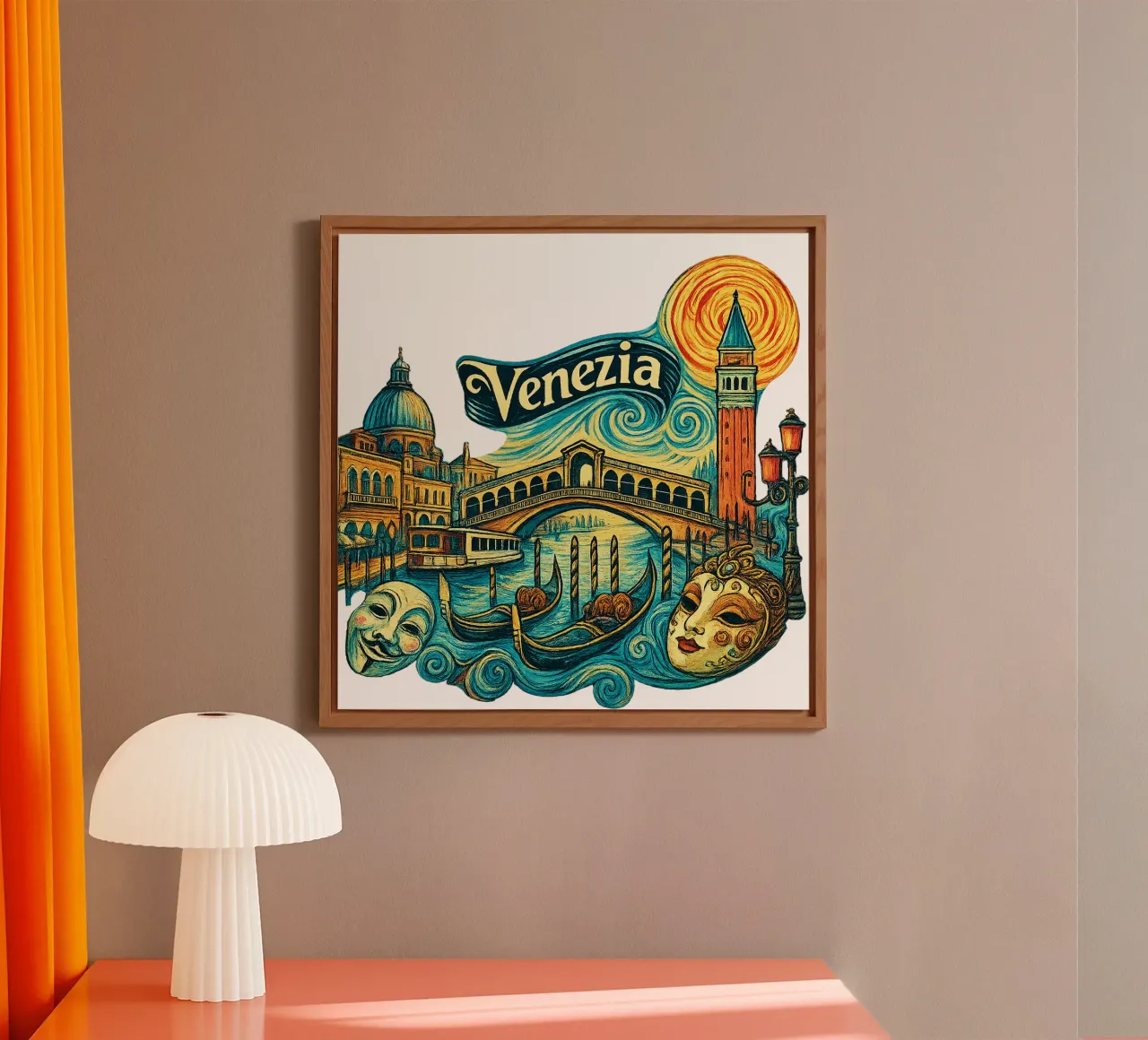 FREE VENICE - VENEDIG alu-dibond by Vintage Van Gogh