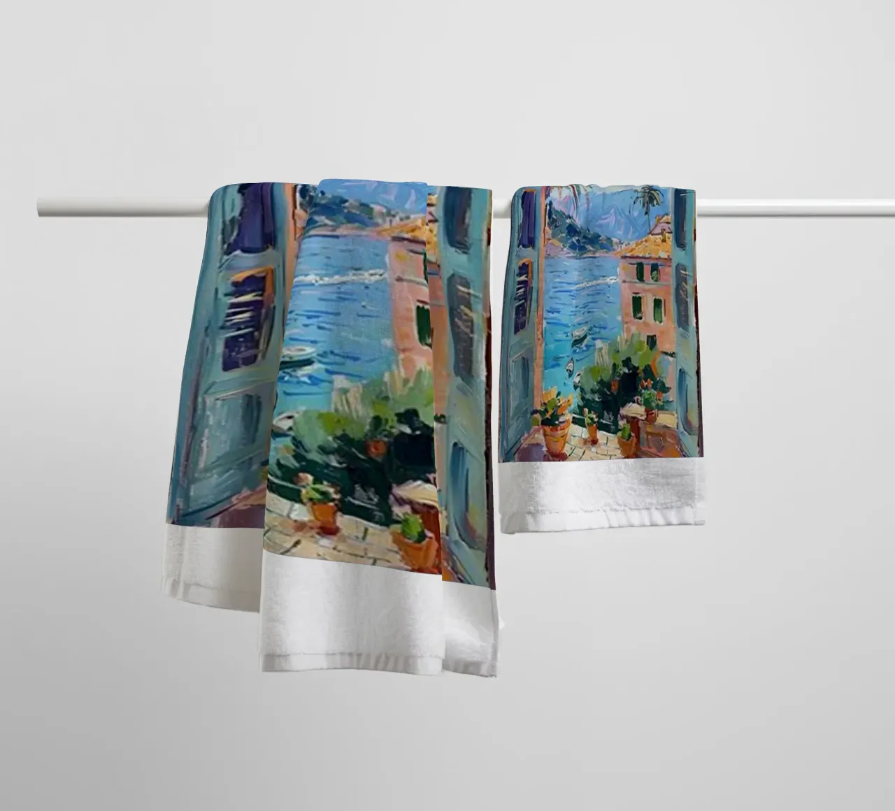 open window see seaside view towel by briyan shop