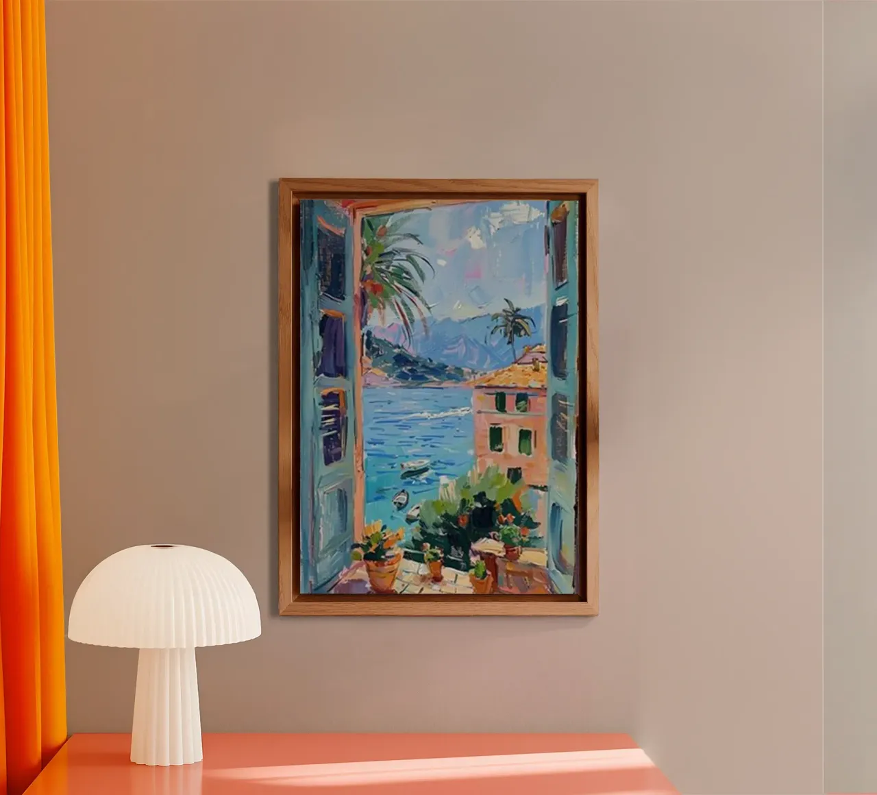open window see seaside view alu-dibond by briyan shop